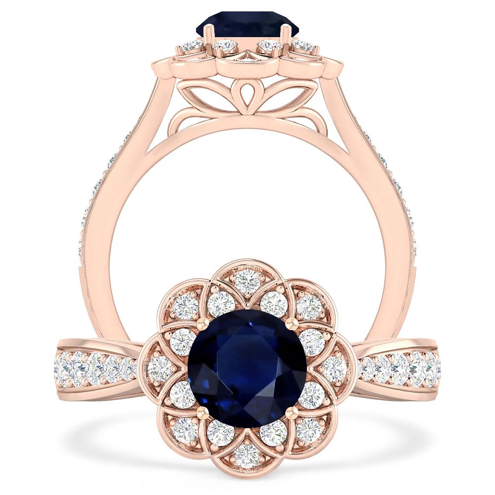 Rose Gold - Sapphire
