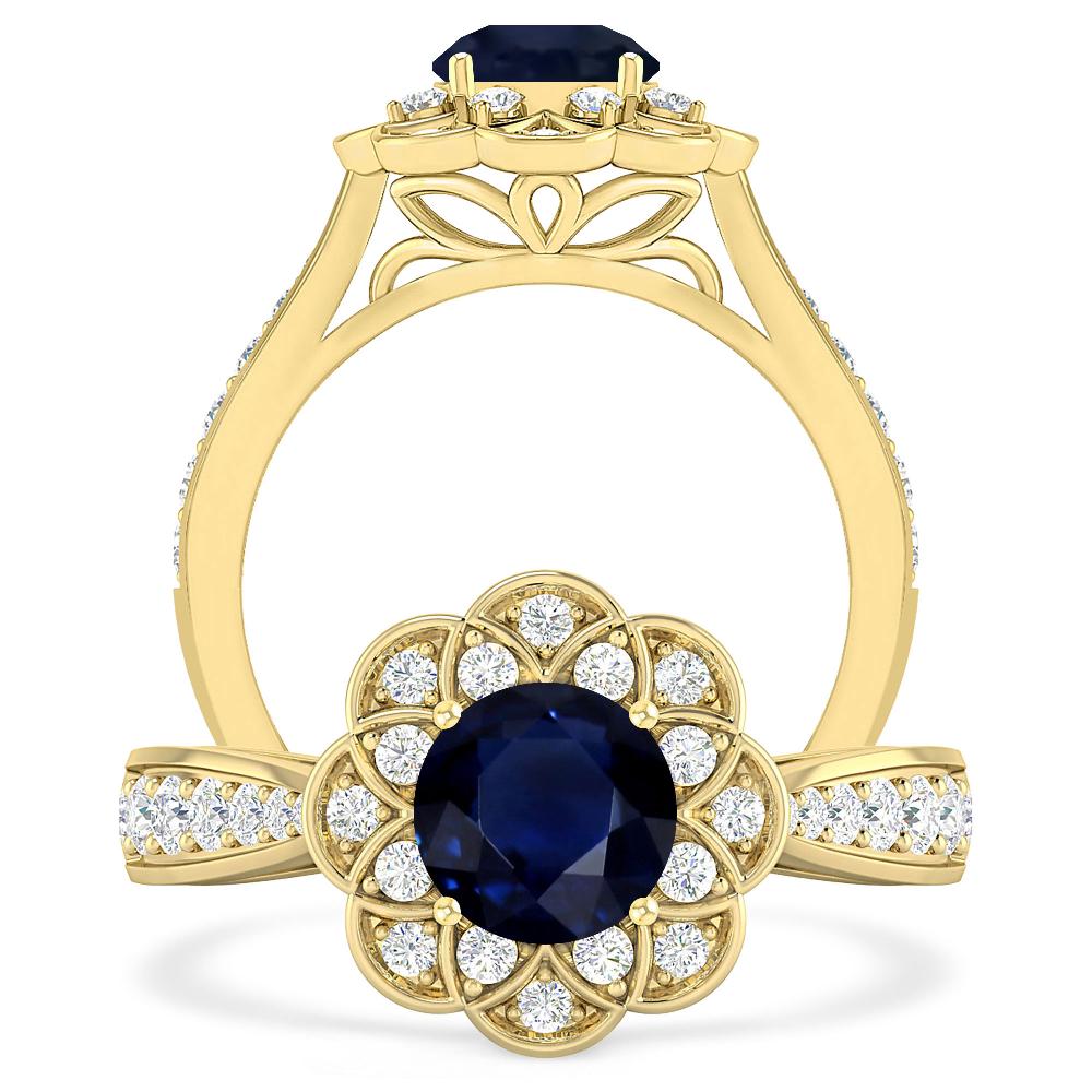 Yellow Gold - Sapphire