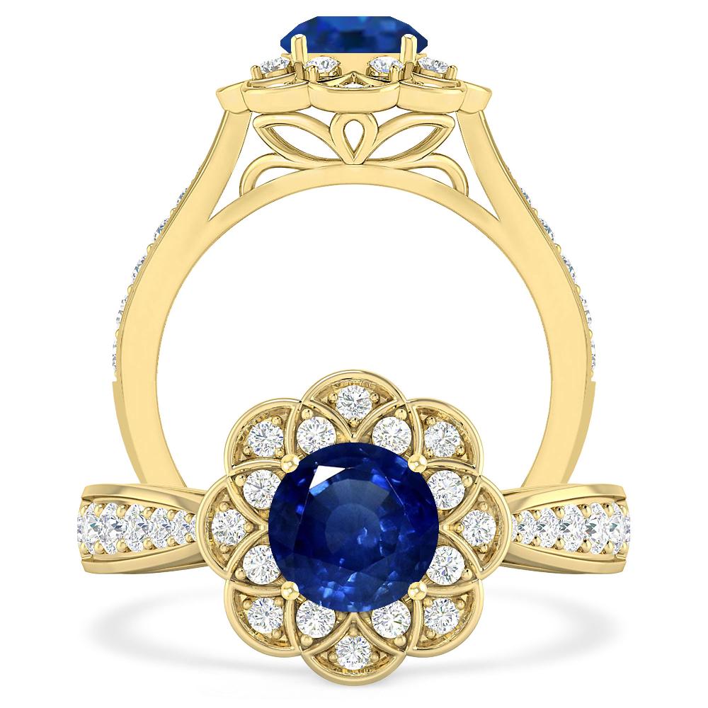 Yellow Gold - Sapphire