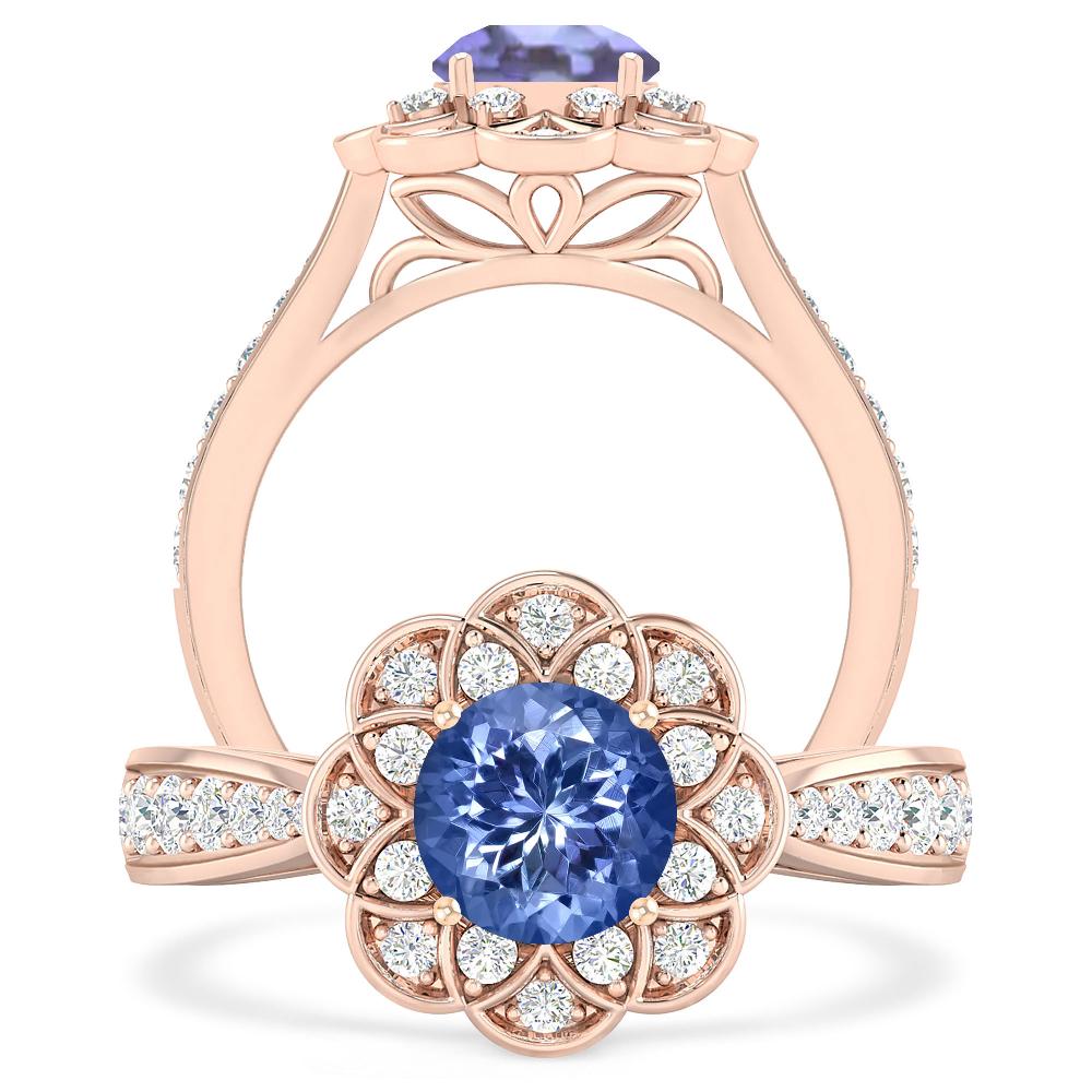 Rose Gold - Tanzanite