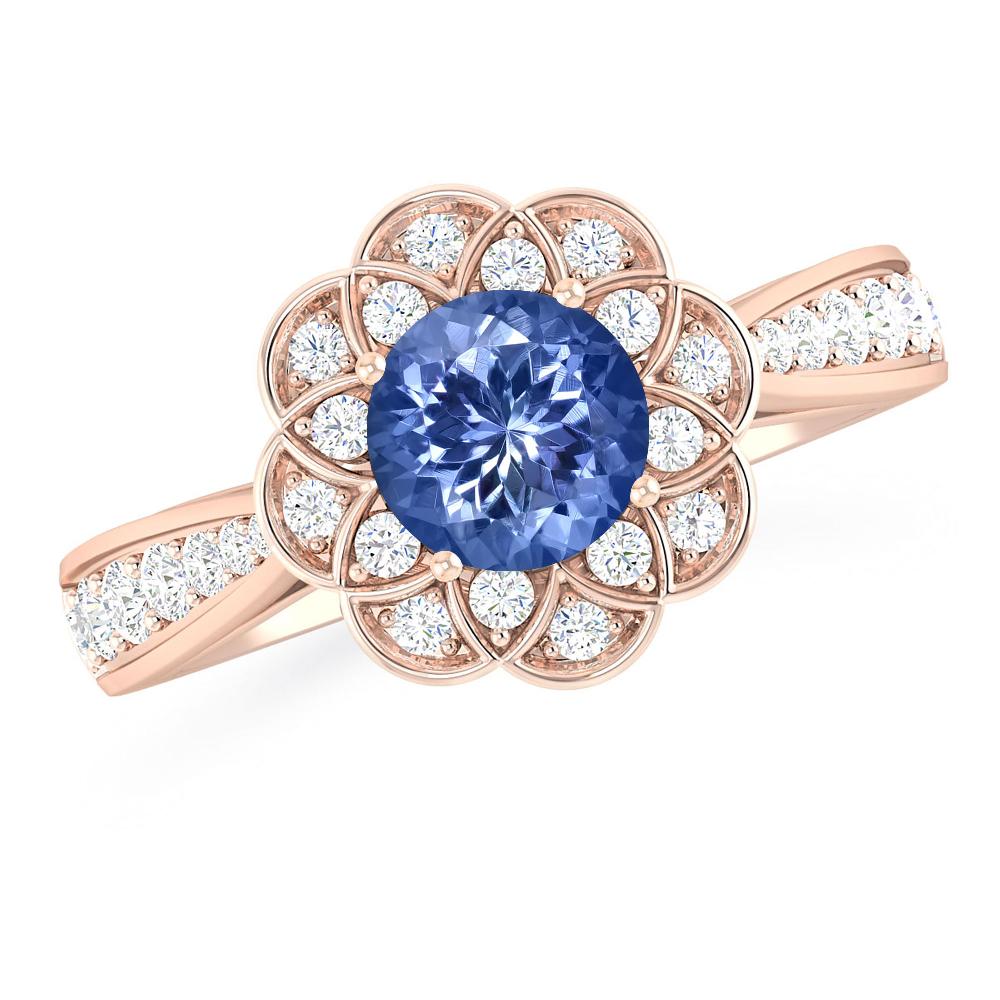 Rose Gold - Tanzanite