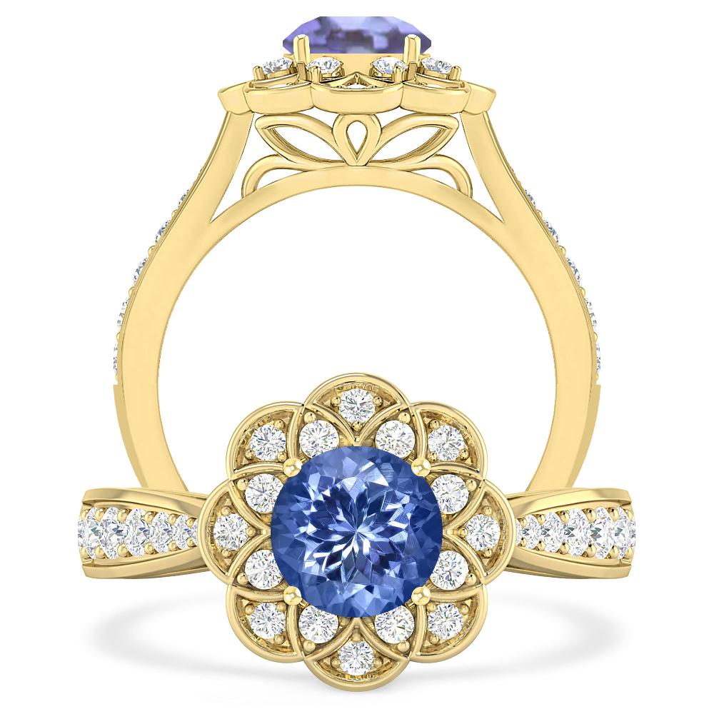 Yellow Gold - Tanzanite