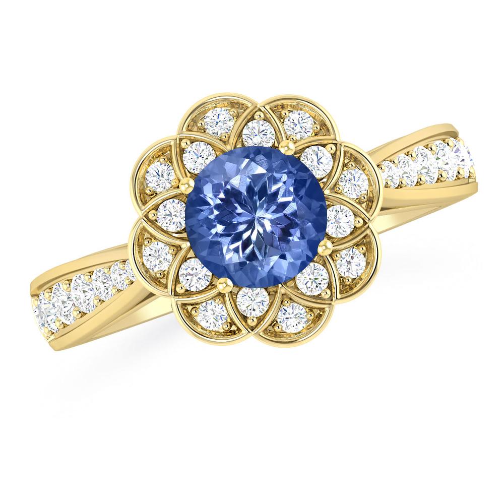 Yellow Gold - Tanzanite