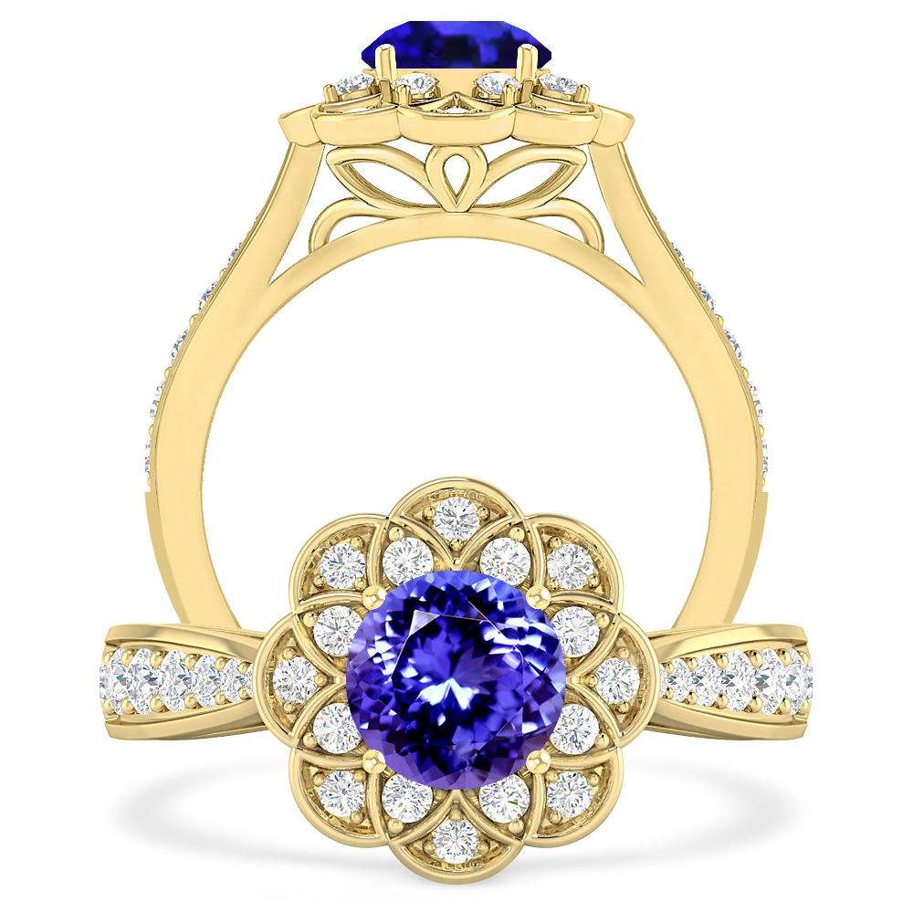 Yellow Gold - Tanzanite