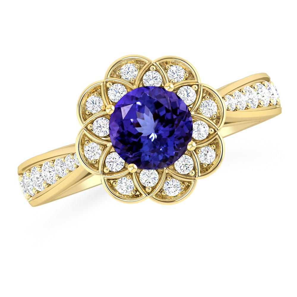 Yellow Gold - Tanzanite