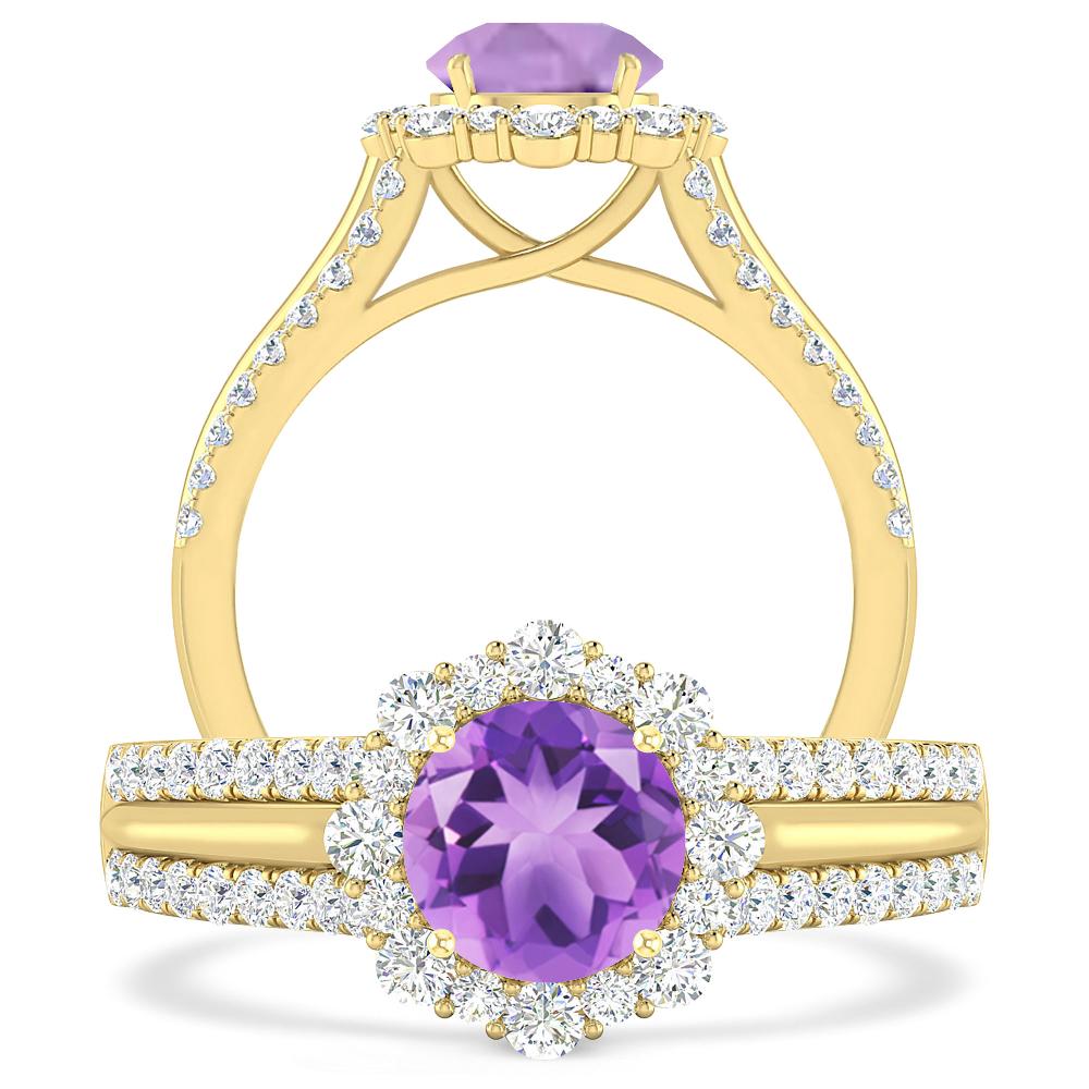 Yellow Gold - Amethyst