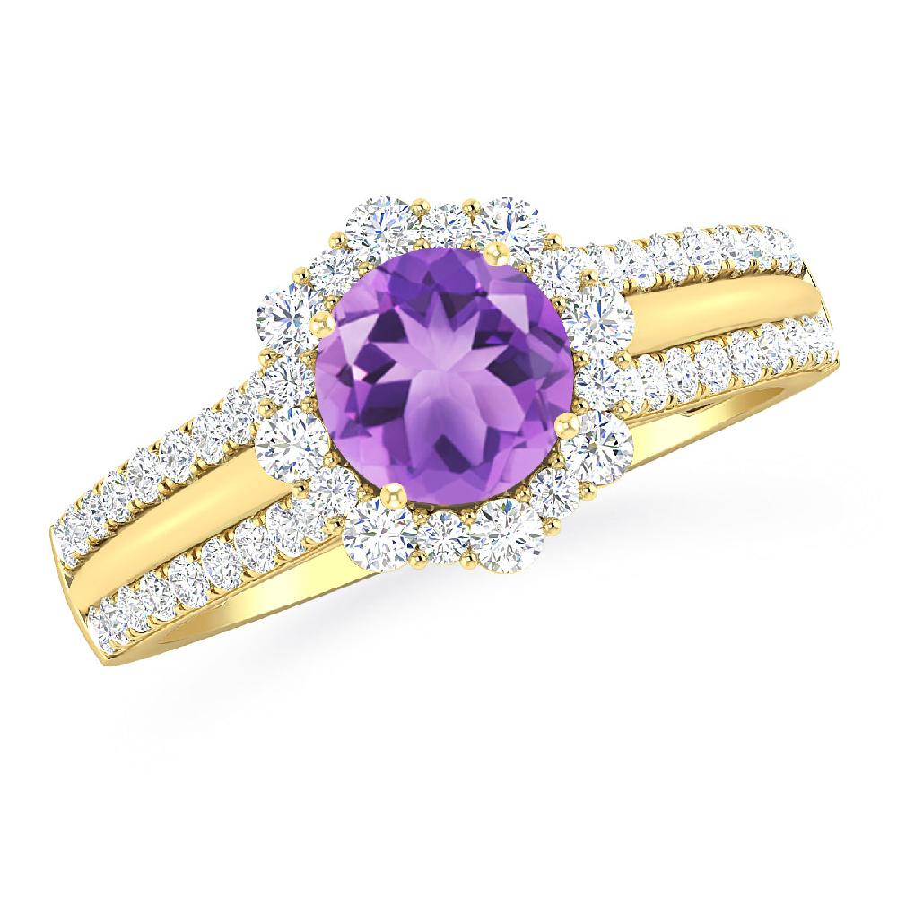 Yellow Gold - Amethyst