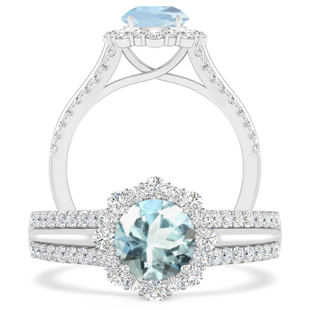White Gold - Aquamarine
