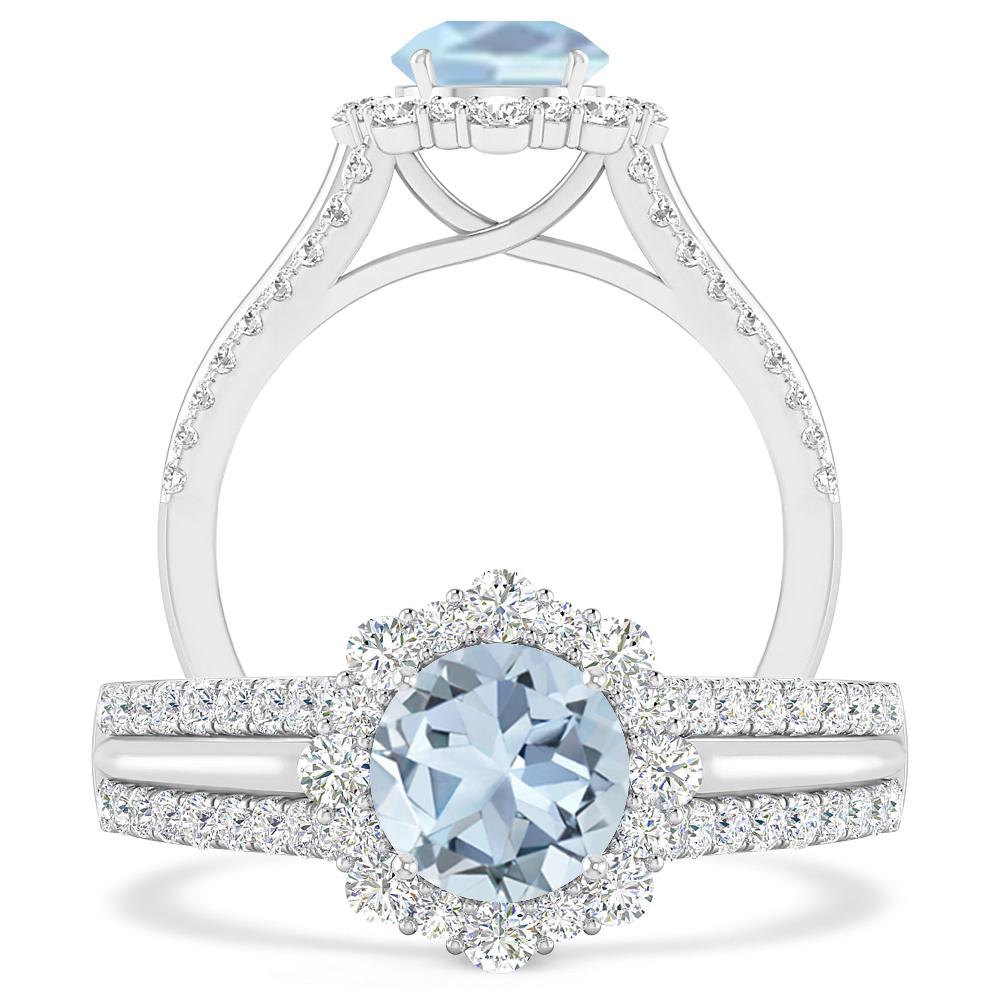 White Gold - Aquamarine