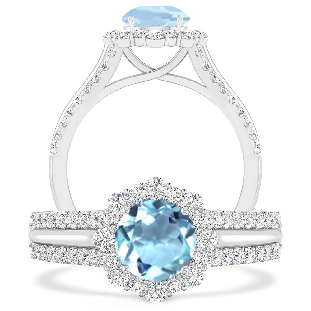White Gold - Aquamarine