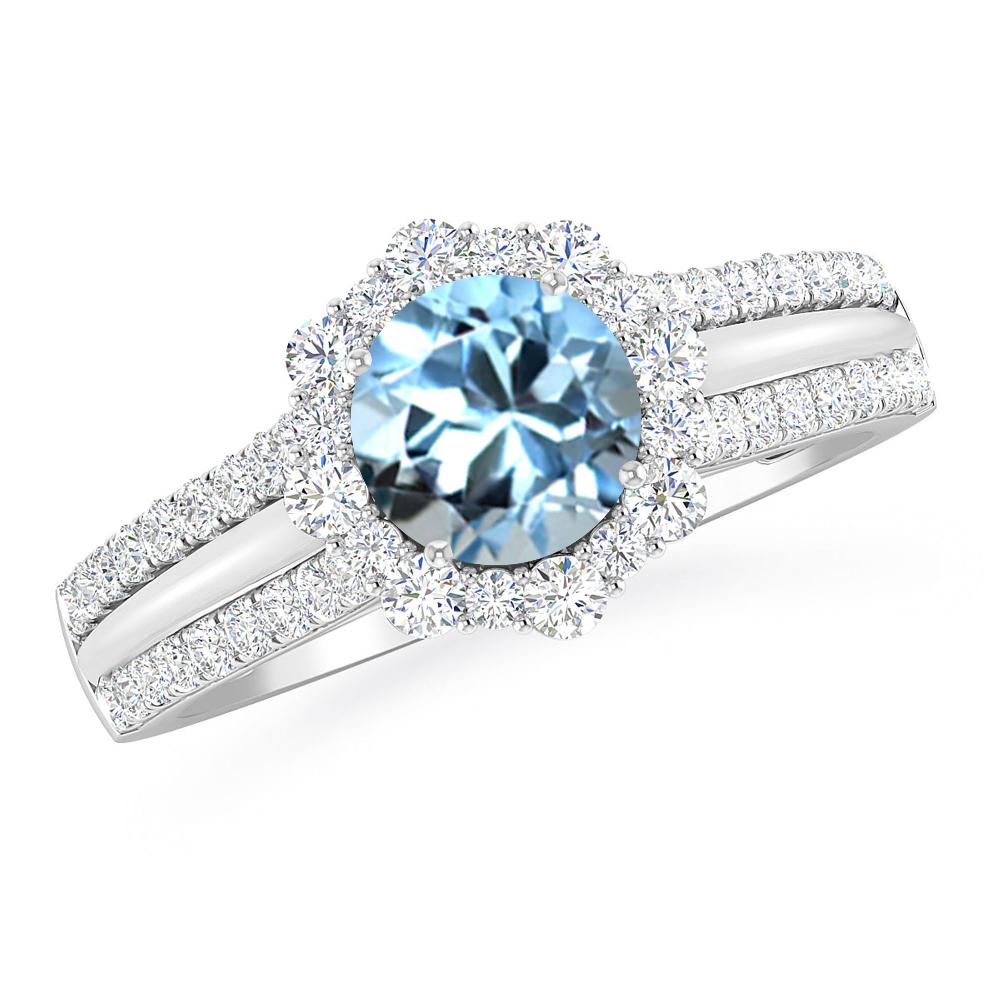 White Gold - Aquamarine