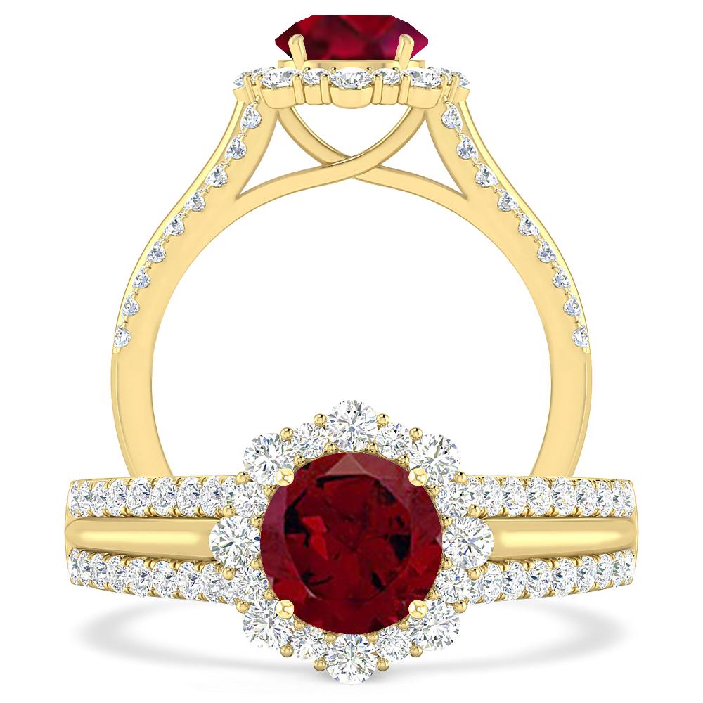 Yellow Gold - Garnet
