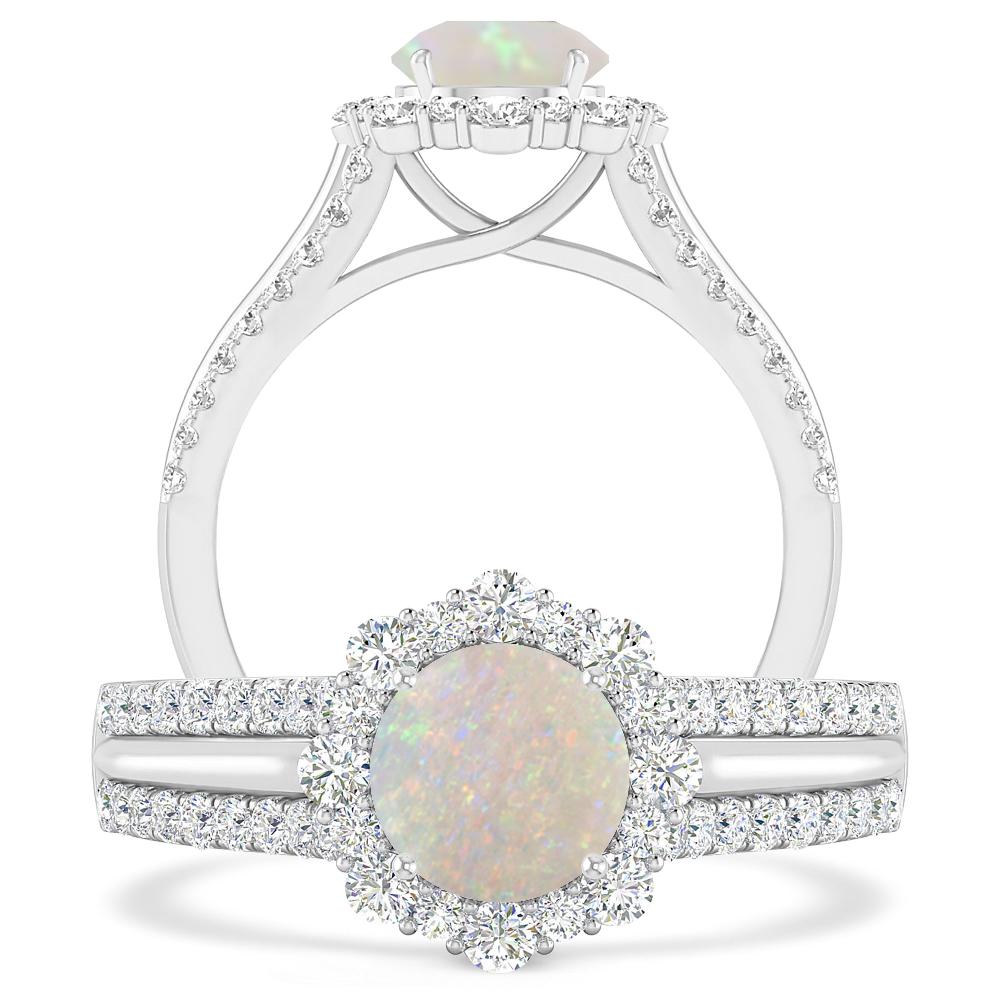 White Gold - Opal