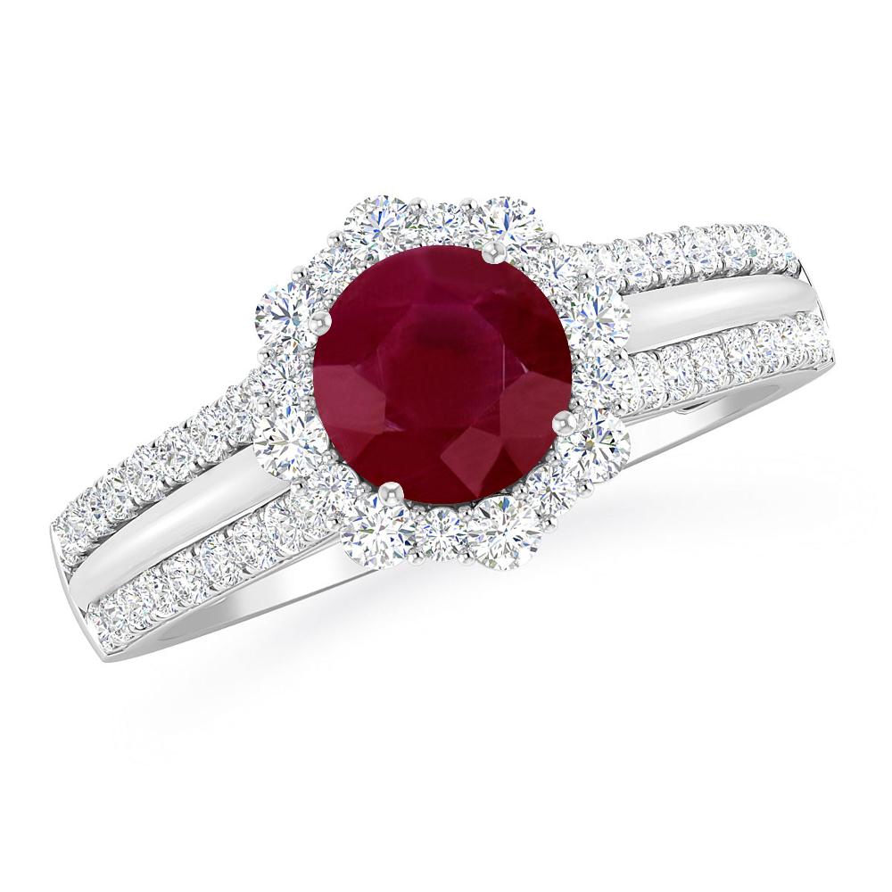 White Gold - Ruby