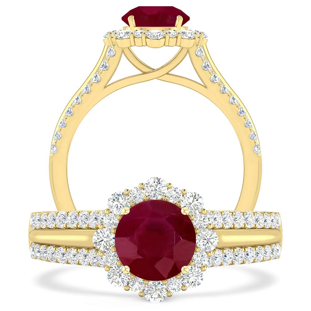 Yellow Gold - Ruby