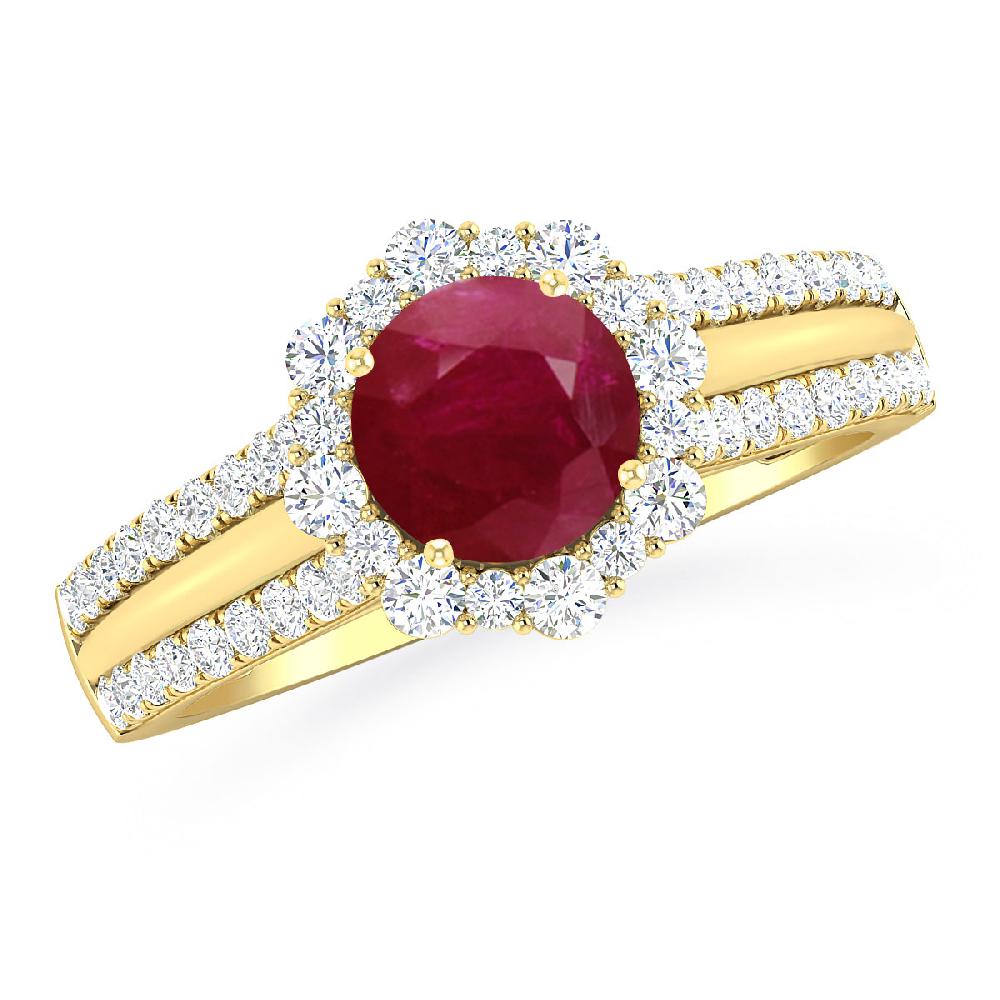 Yellow Gold - Ruby