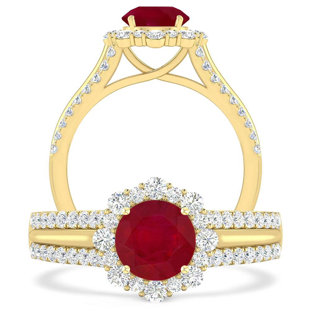 Yellow Gold - Ruby