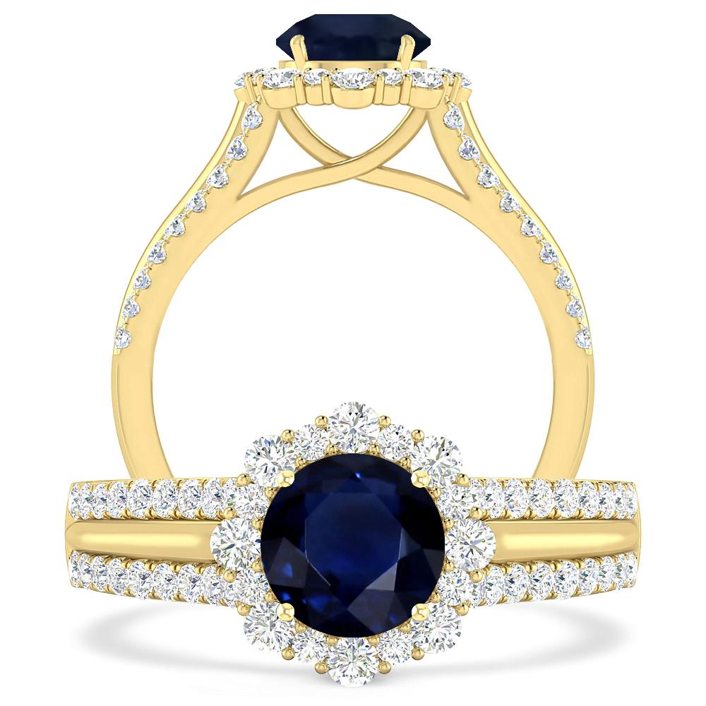 Yellow Gold - Sapphire