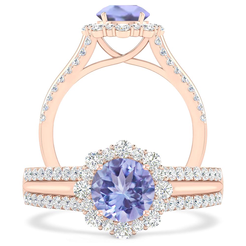 Rose Gold - Tanzanite