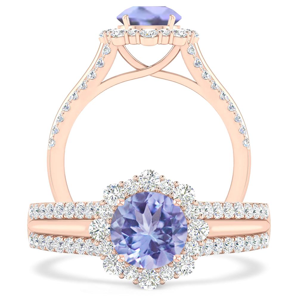 Rose Gold - Tanzanite