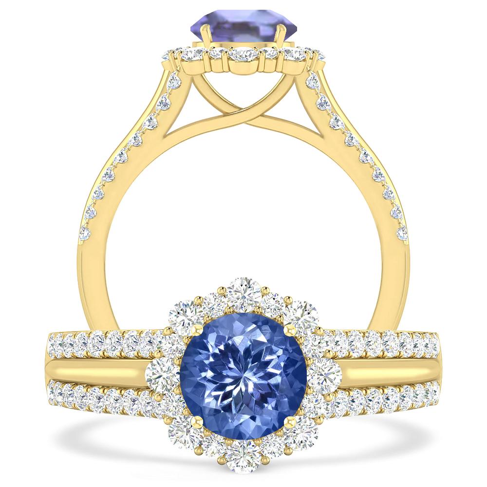 Yellow Gold - Tanzanite