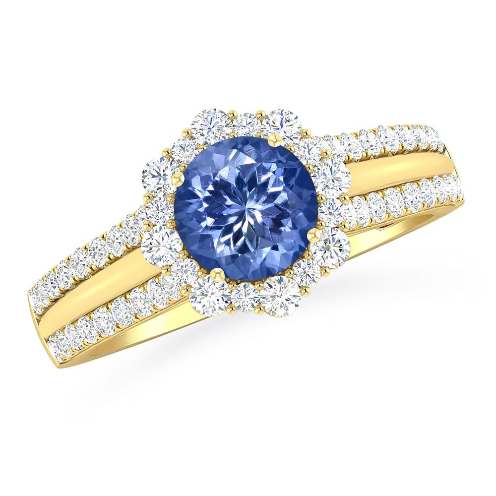 Yellow Gold - Tanzanite