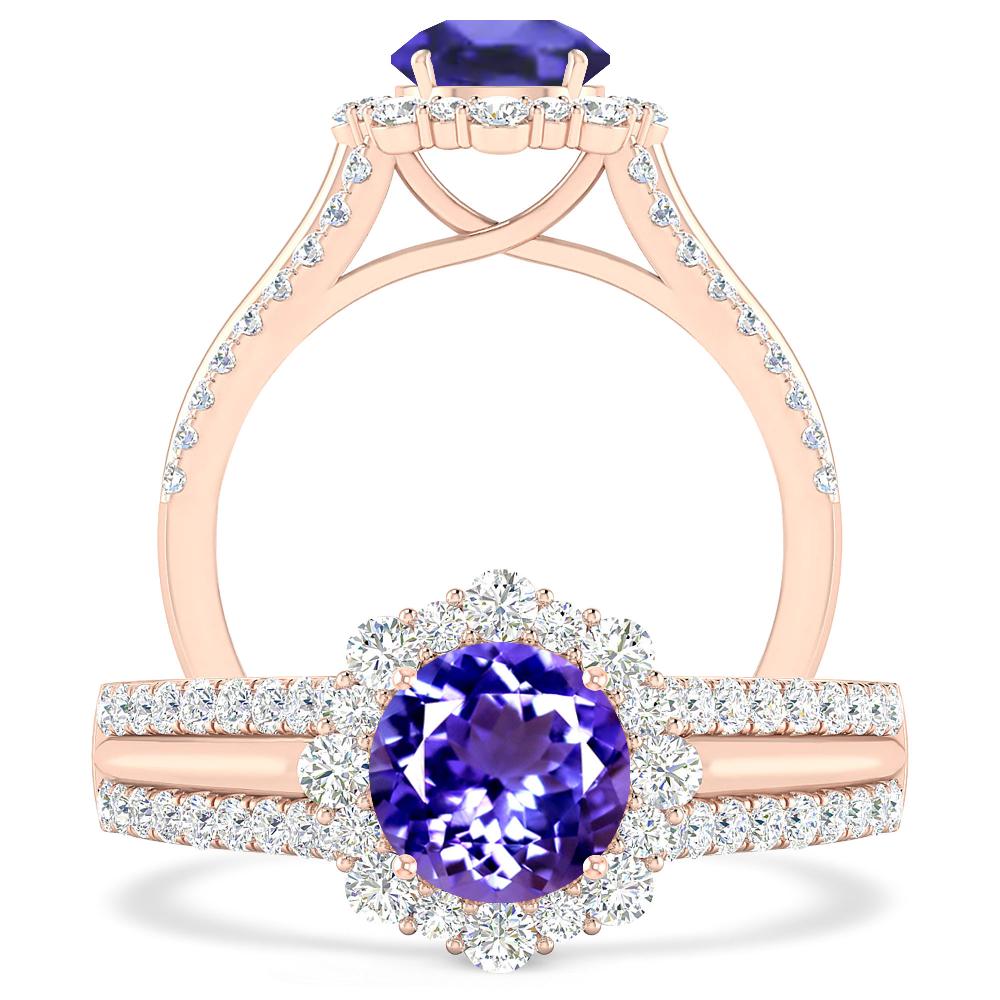 Rose Gold - Tanzanite