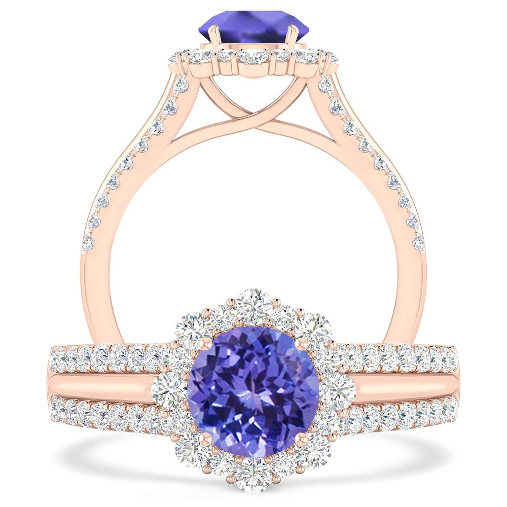 Rose Gold - Tanzanite