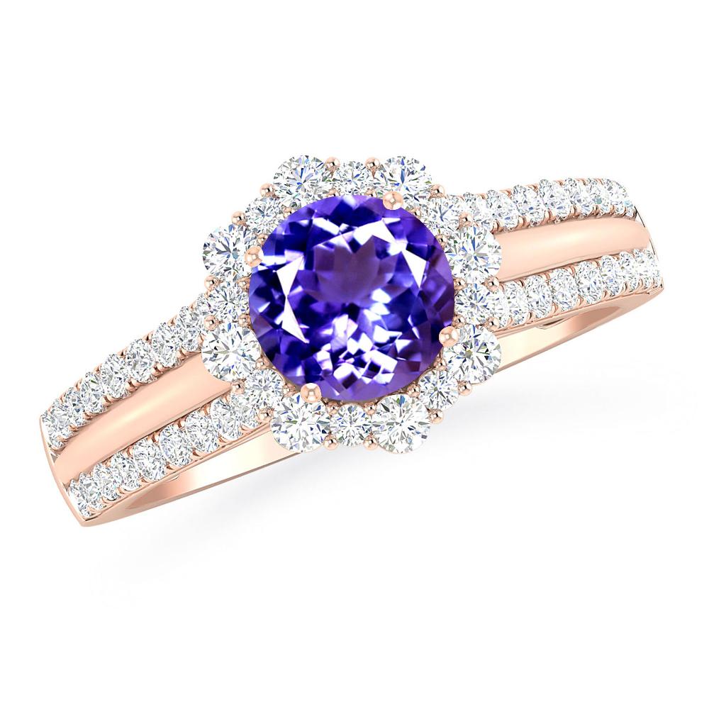 Rose Gold - Tanzanite