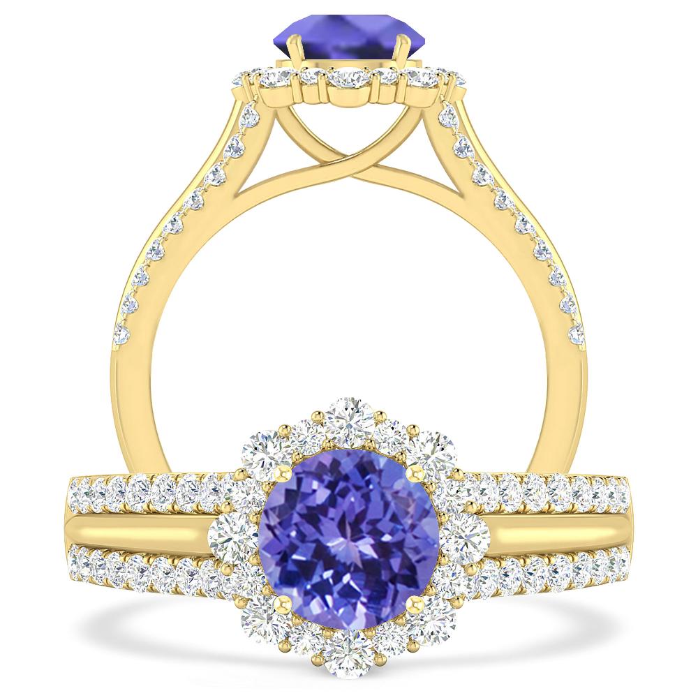 Yellow Gold - Tanzanite