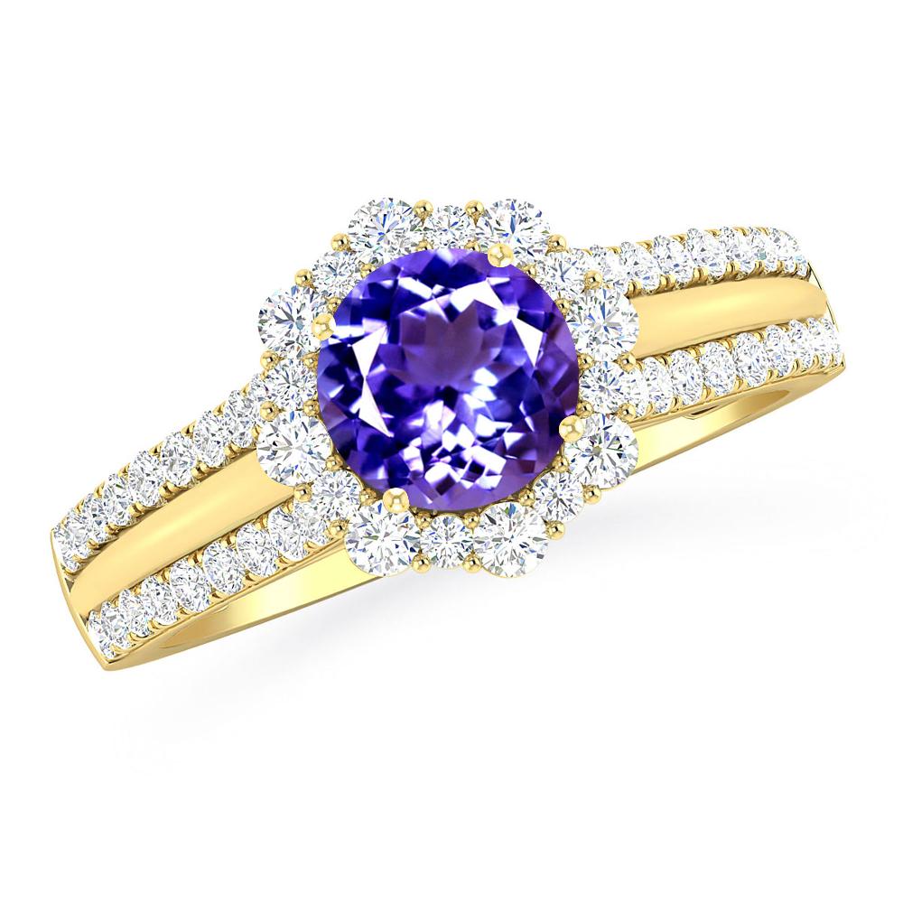 Yellow Gold - Tanzanite