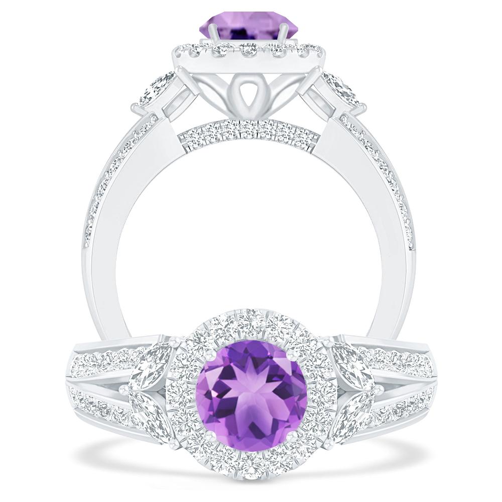 White Gold - Amethyst