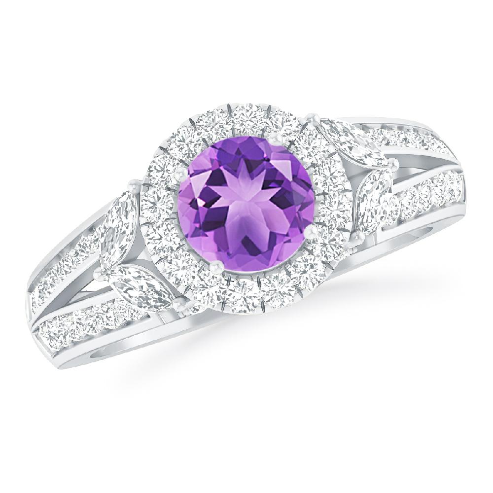 White Gold - Amethyst