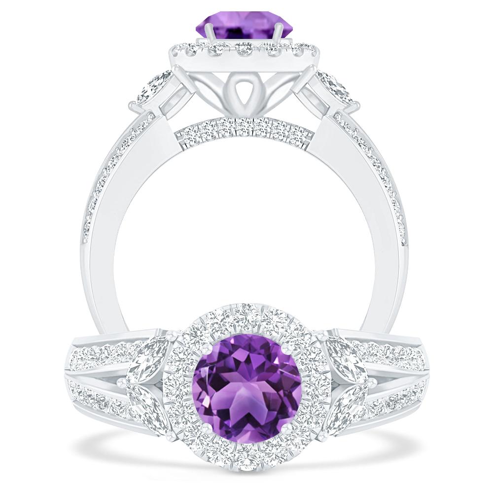 White Gold - Amethyst