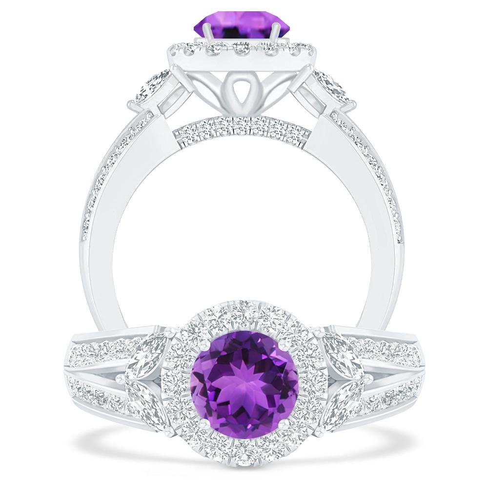 White Gold - Amethyst