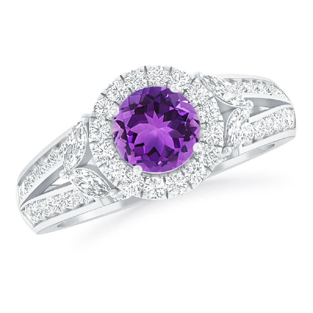 White Gold - Amethyst