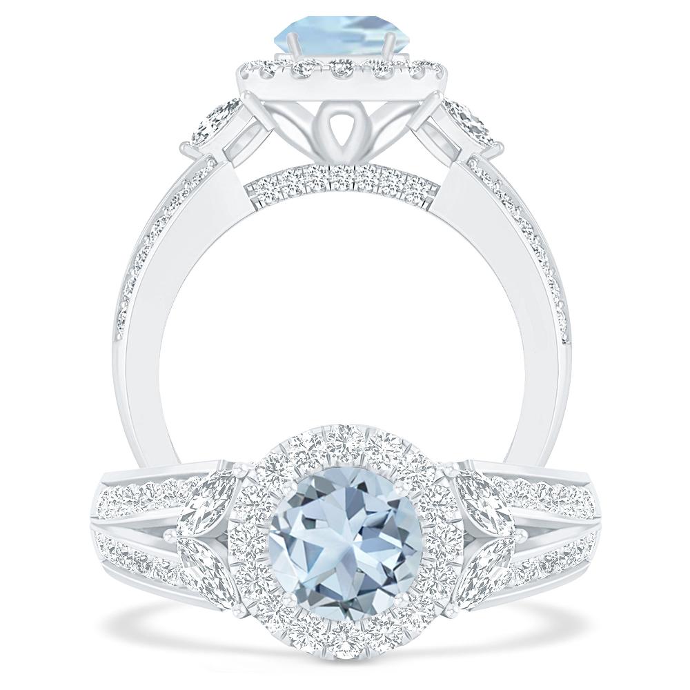 White Gold - Aquamarine