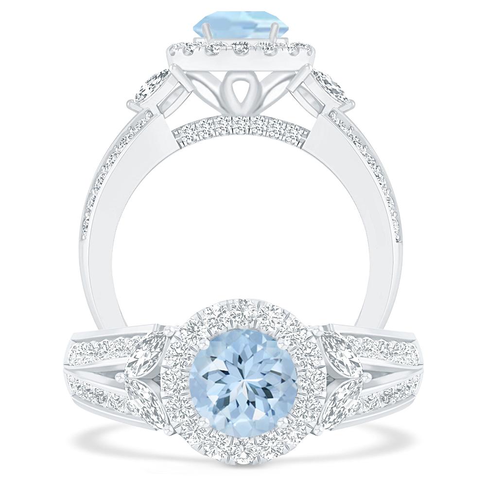 White Gold - Aquamarine