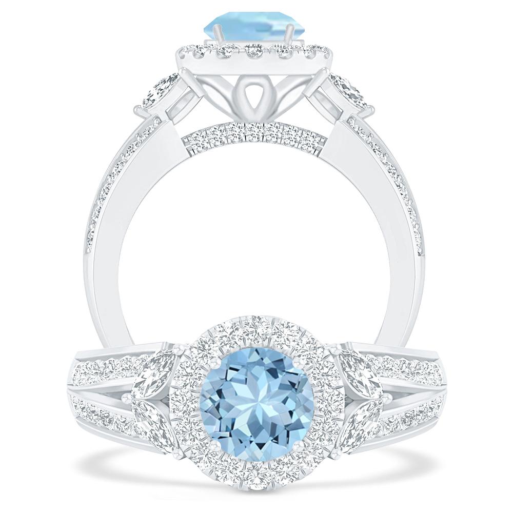 White Gold - Aquamarine