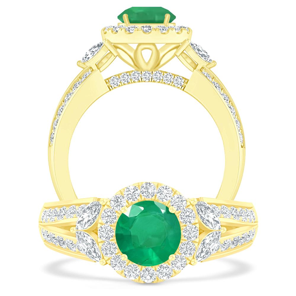 Yellow Gold - Emerald