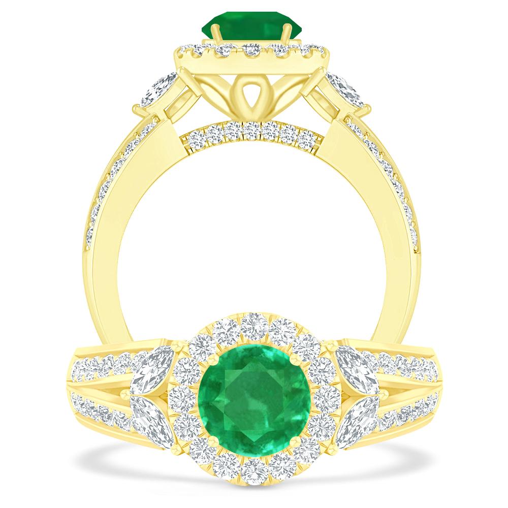 Yellow Gold - Emerald