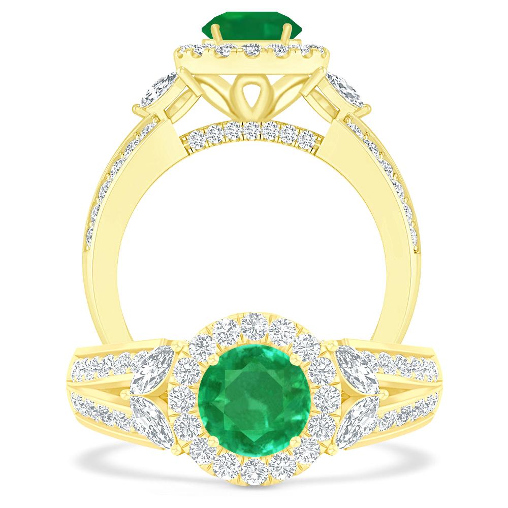 Yellow Gold - Emerald