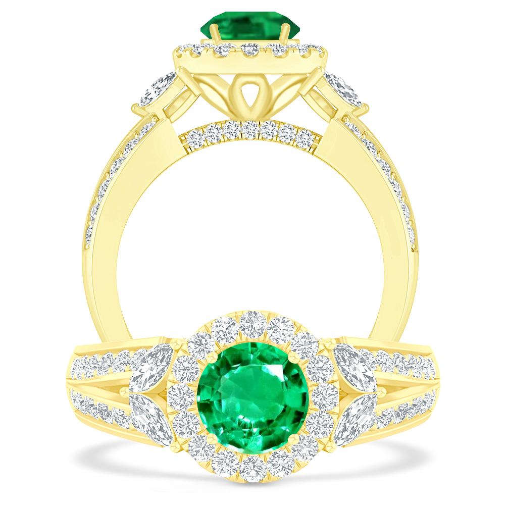 Yellow Gold - Emerald