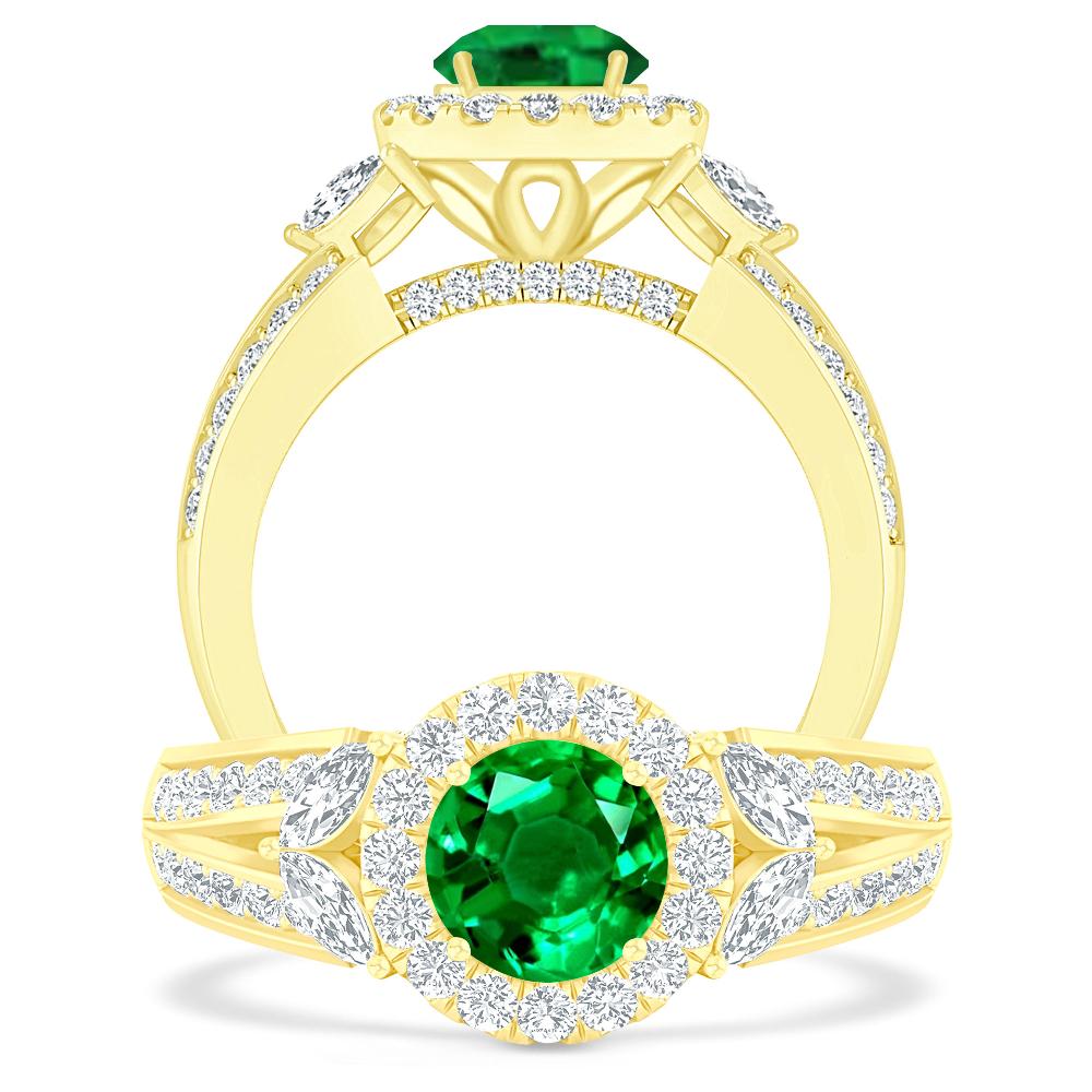 Yellow Gold - Emerald