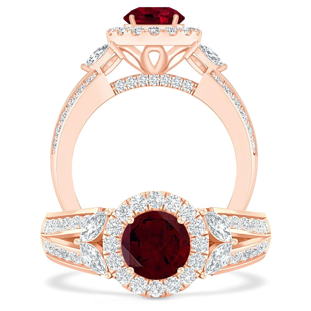 Rose Gold - Garnet