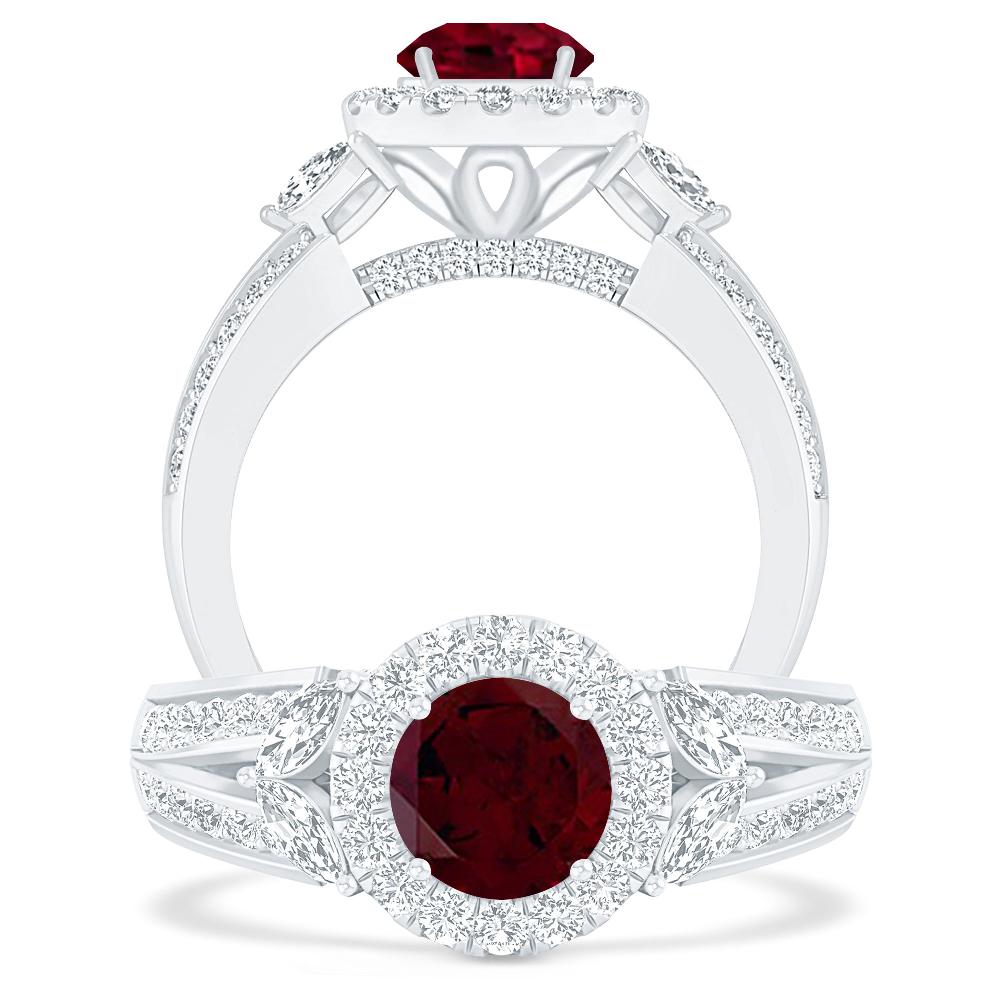 White Gold - Garnet