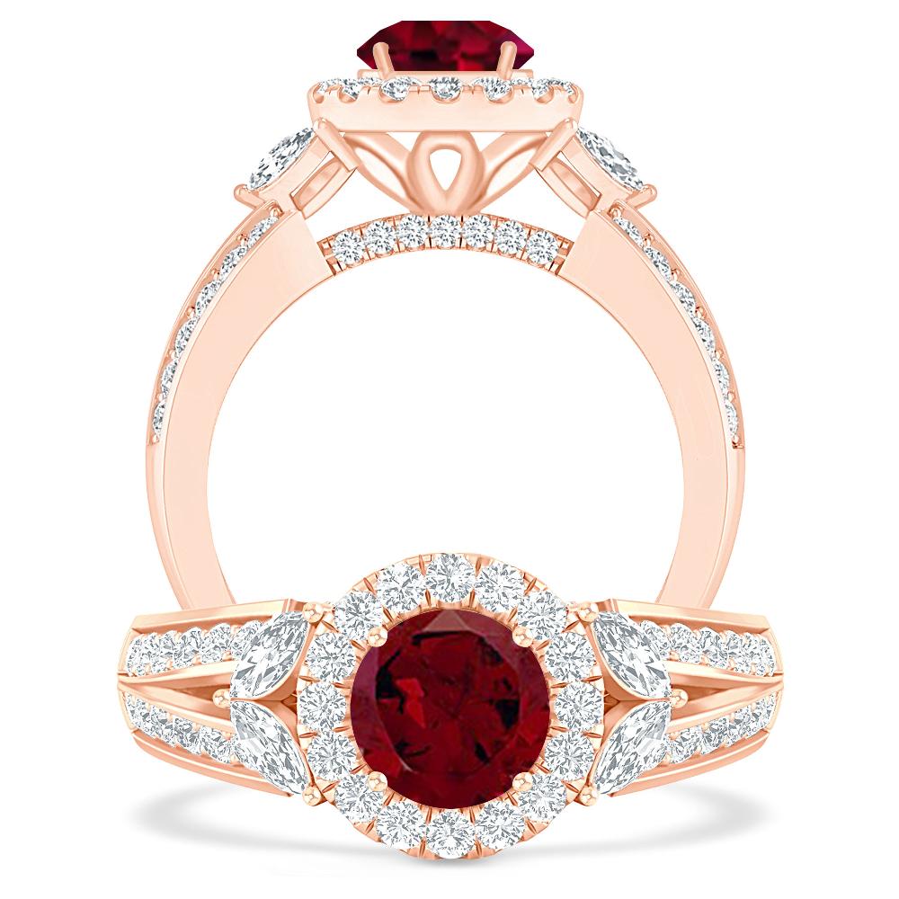 Rose Gold - Garnet