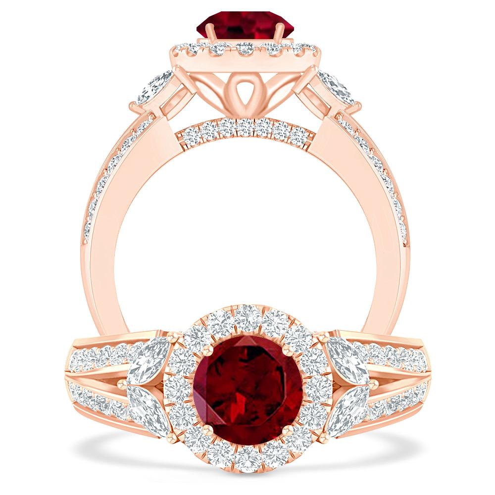 Rose Gold - Garnet