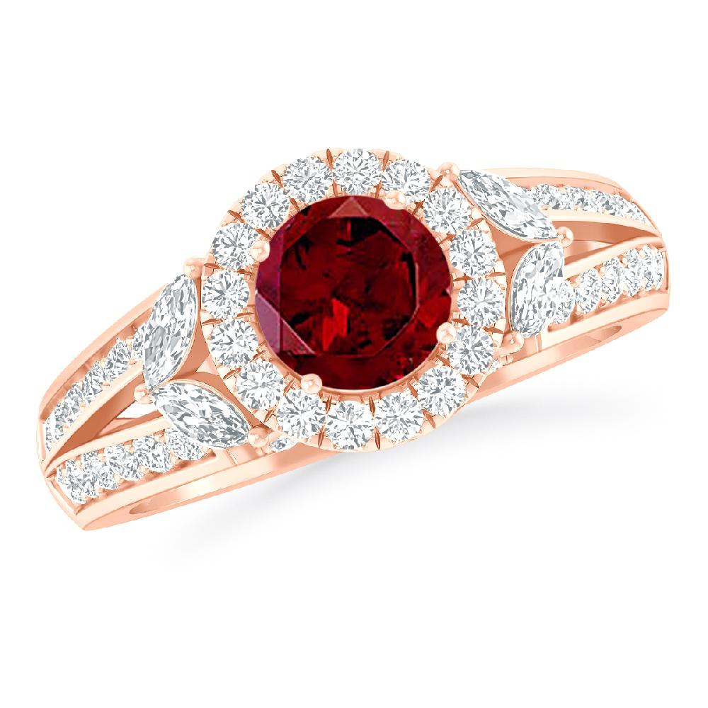 Rose Gold - Garnet