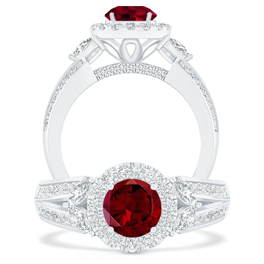 White Gold - Garnet